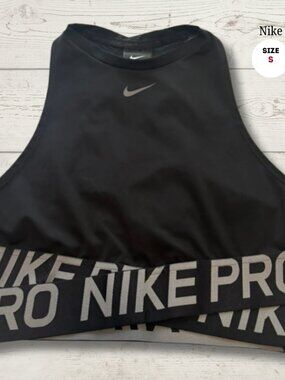 Nike Pro Sports Bra | Size Small | Black | High Neck | Athletic